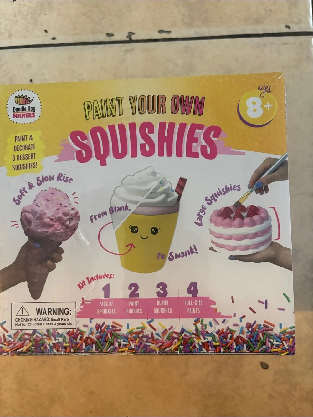 Paint Your Own Squishies Craft Kit - Yellow by Unknown Brand